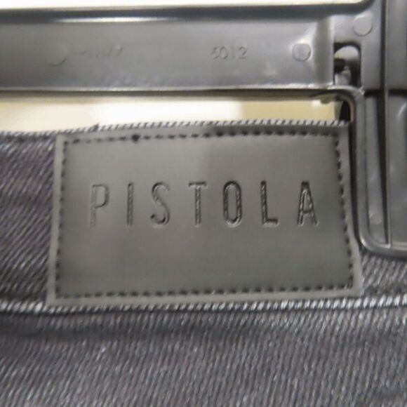 Pistola Black Straight Leg Raw Hem Ankle Slits Size 27 - Picture 5 of 5